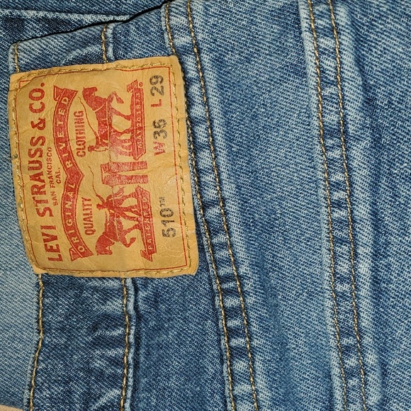 Levi Strauss & Co Original Riveted Jeans  510 36x29 Blue - Picture 5 of 11